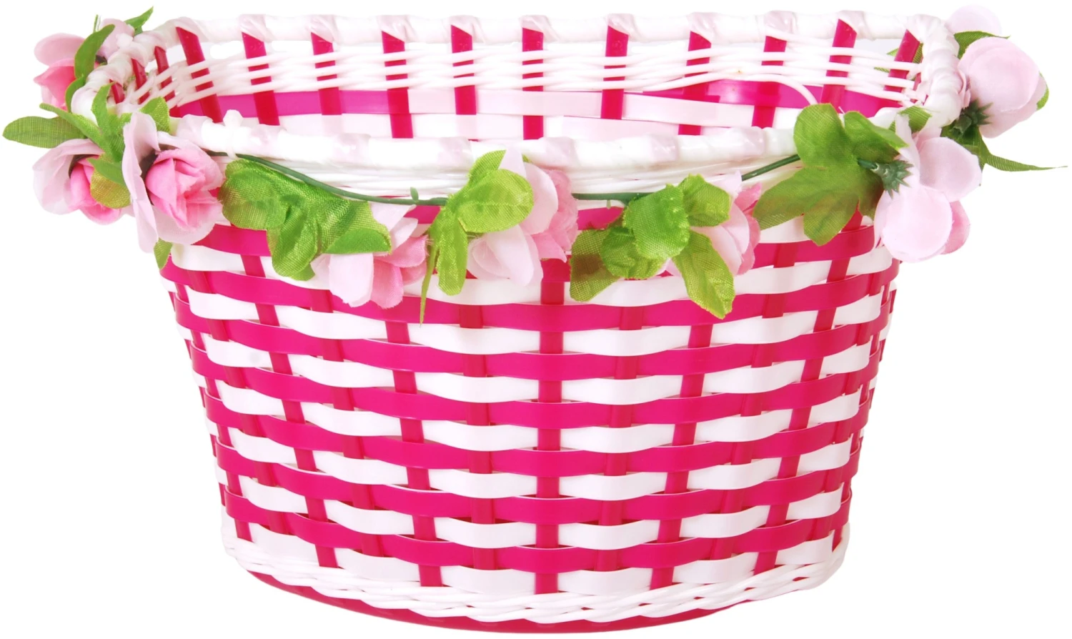 Volare Bicycle Basket Flowers Girls 6 Liters White/pink 1 Volare Bicycle Basket Flowers Girls 6 Liters White/pink