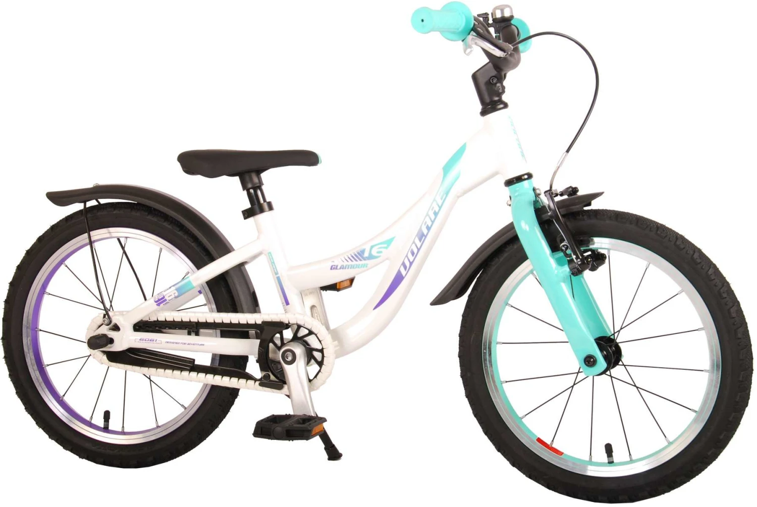 Volare Glamour 16 Inch 25,4 Cm Girls Coaster Brake White/Mint Green