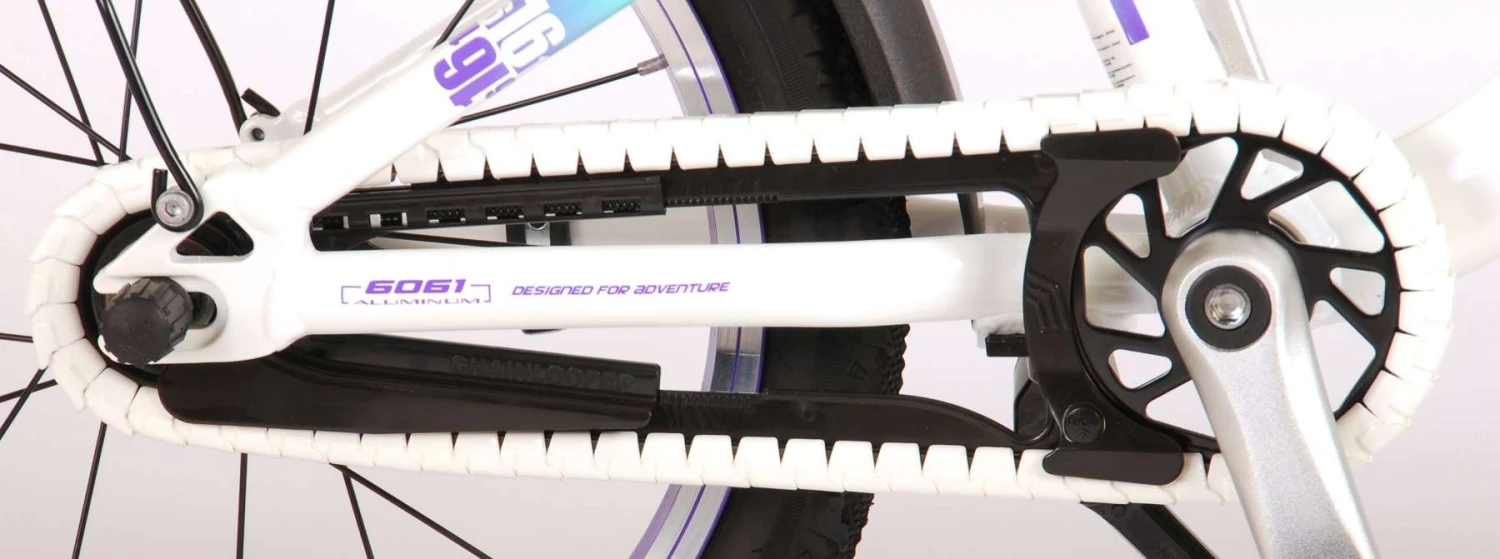 Volare Glamour 16 Inch 25,4 Cm Girls Coaster Brake White/Mint Green - Image 7