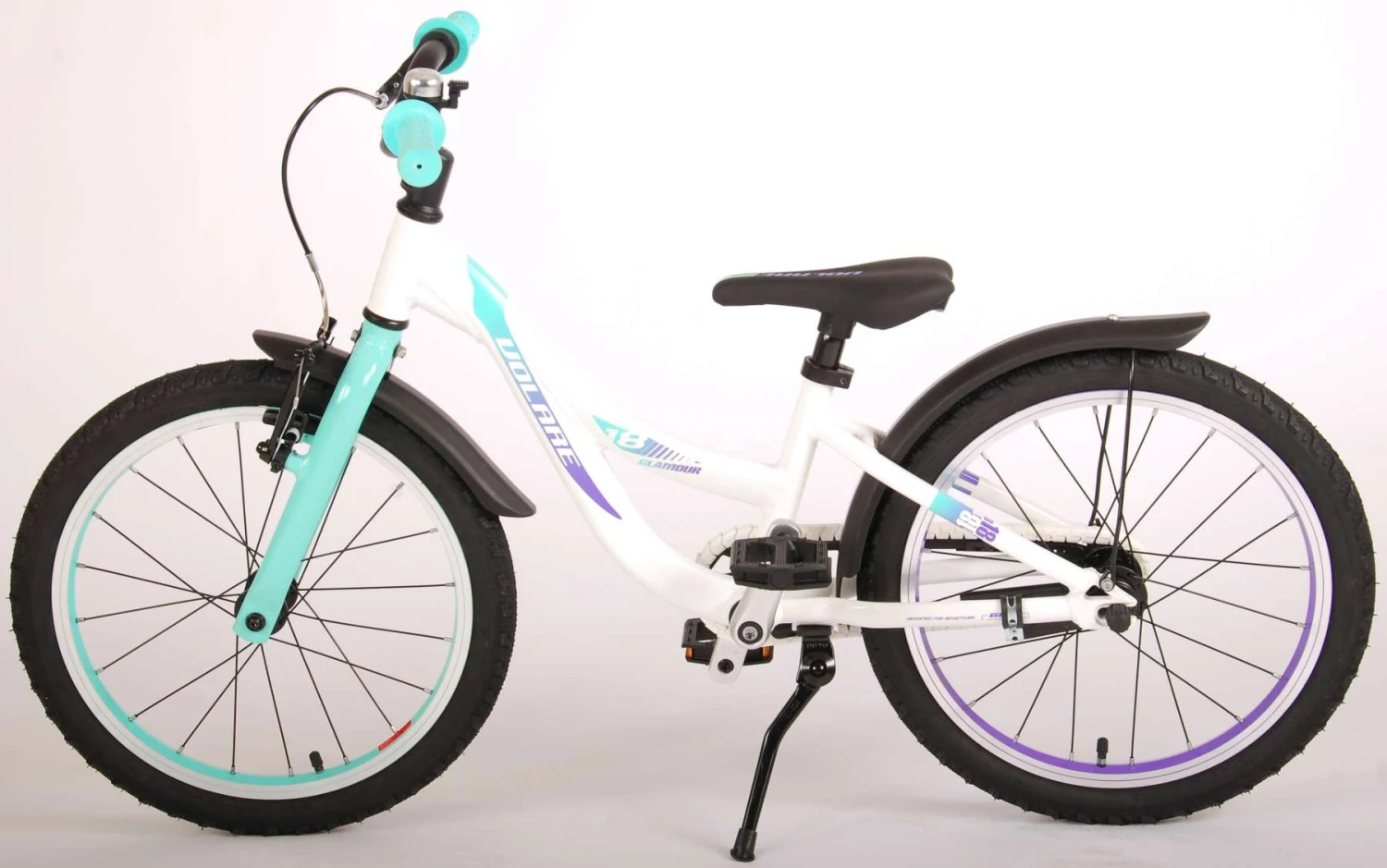 Volare Glamour 18 Inch 24 Cm Girls Coaster Brake White/Mint Green - Image 2