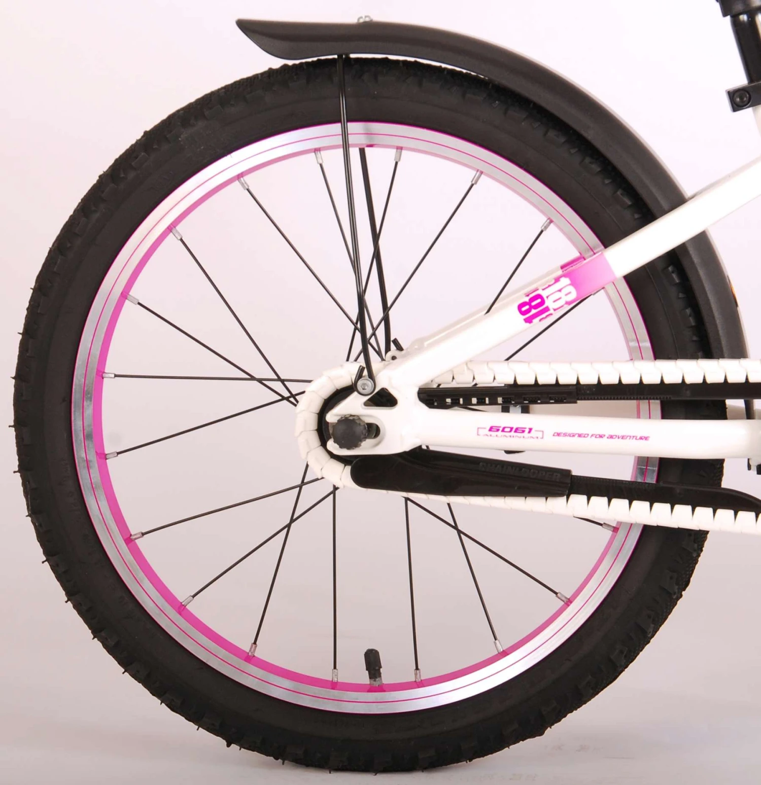 Volare Glamour 18 Inch 24 Cm Girls Coaster Brake White/Pink - Image 4