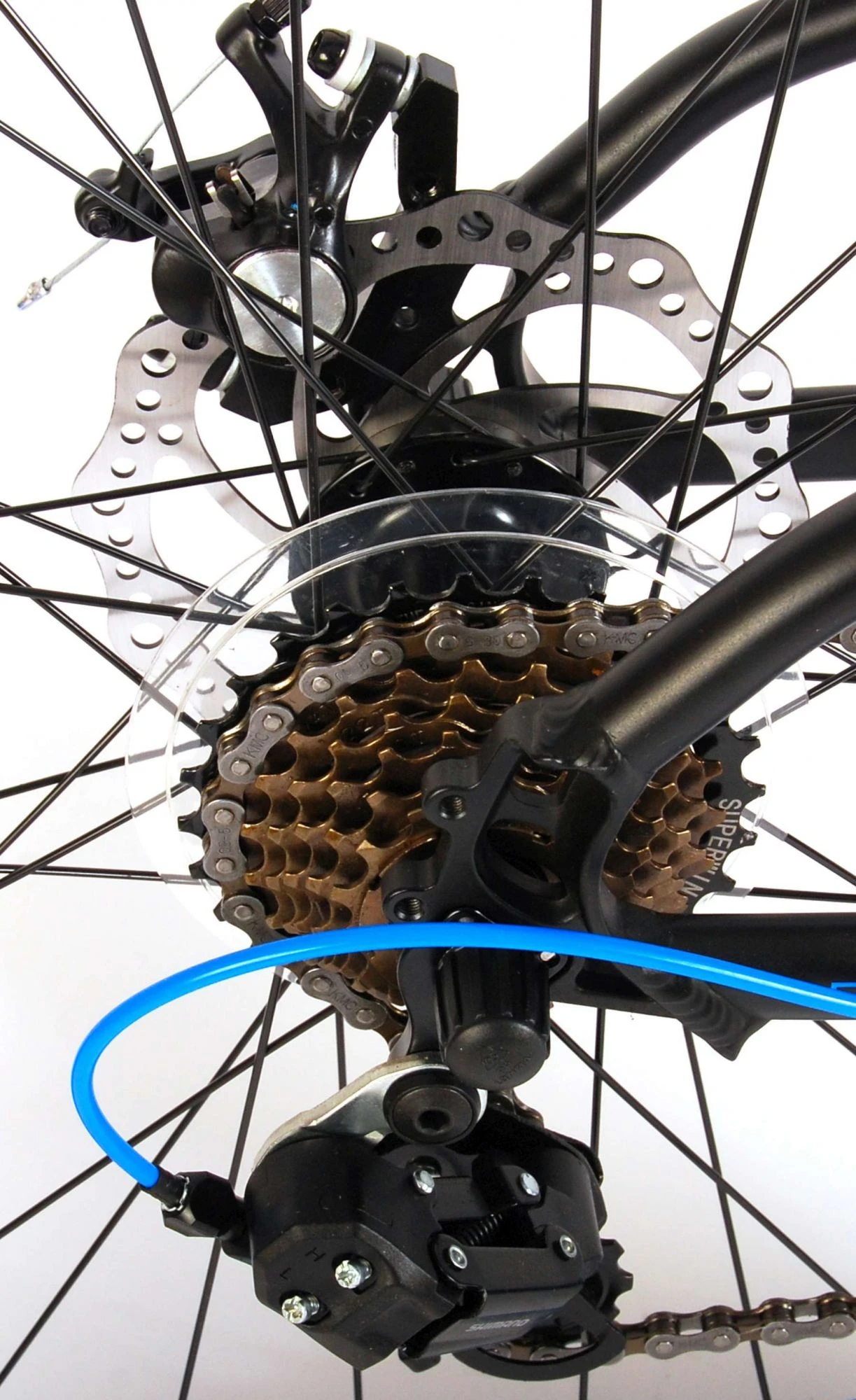 Volare Gradient 26 Inch 36 Cm Boys 7SP Mechanical Disc Brake Black/Blue - Image 5