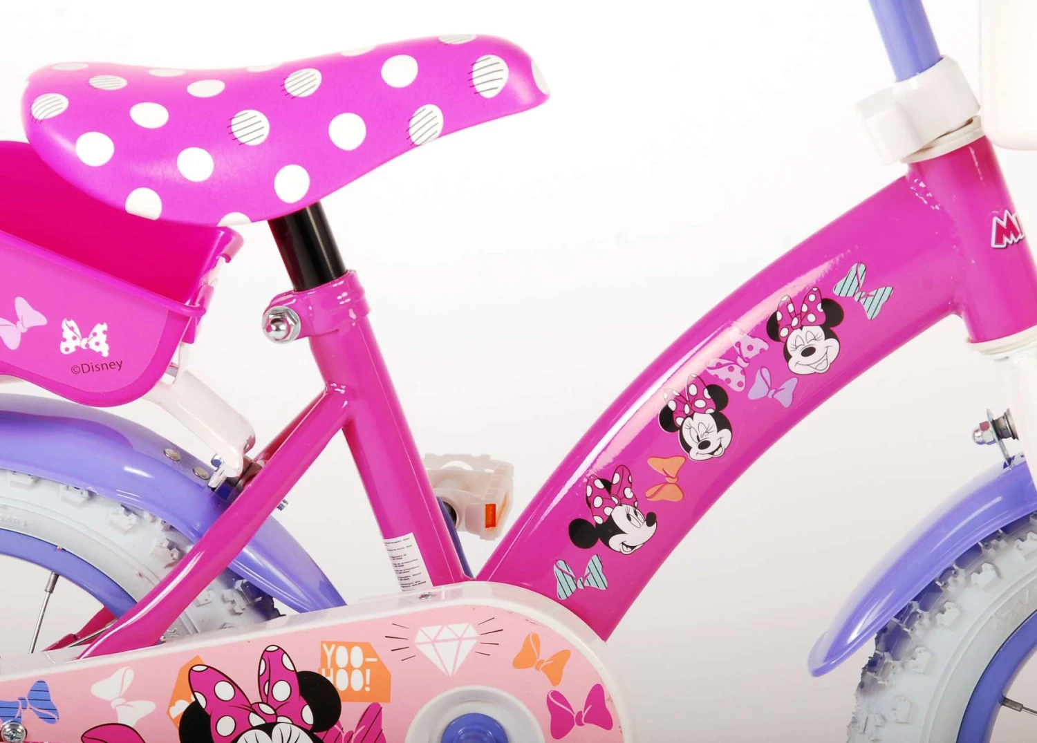 Volare Minnie Cutest Ever! 12 Inch 23 Cm Girls Coaster Brake Pink/Purple - Image 5