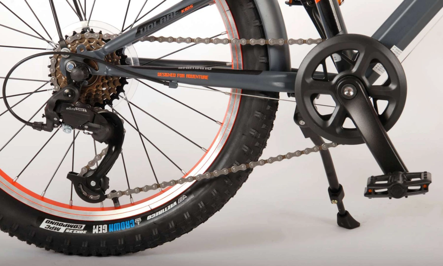 Volare Rocky 20 Inch 27 Cm Boys 6SP Rim Brakes Grey/Orange - Image 4