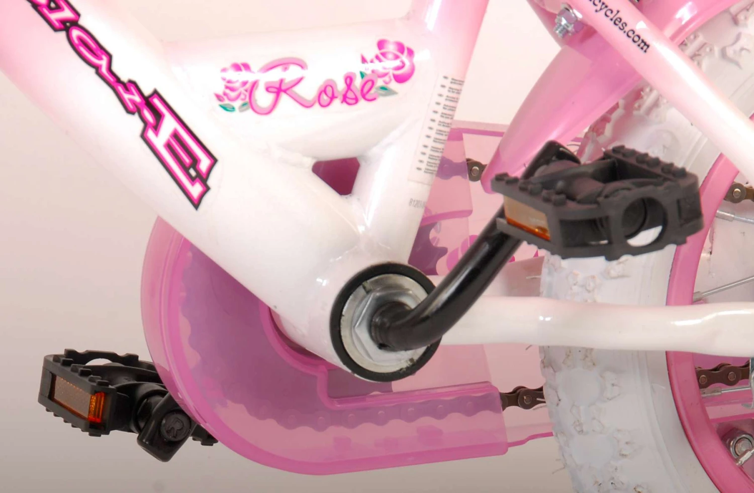 Volare Rose 12 Inch Girls Coaster Brake White/Pink - Image 7