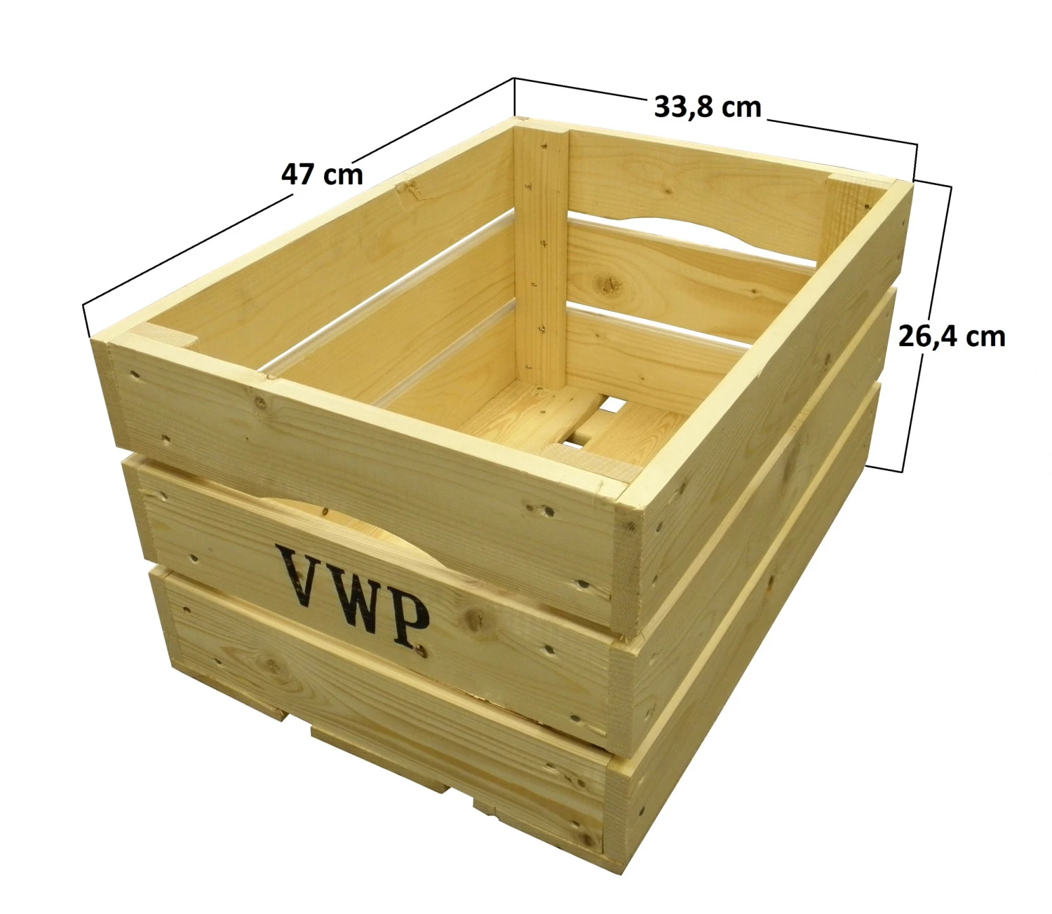 VWP Bicycle Crate Wood Natural 40 Litres 2 VWP Bicycle Crate Wood Natural 40 Litres - Image 2